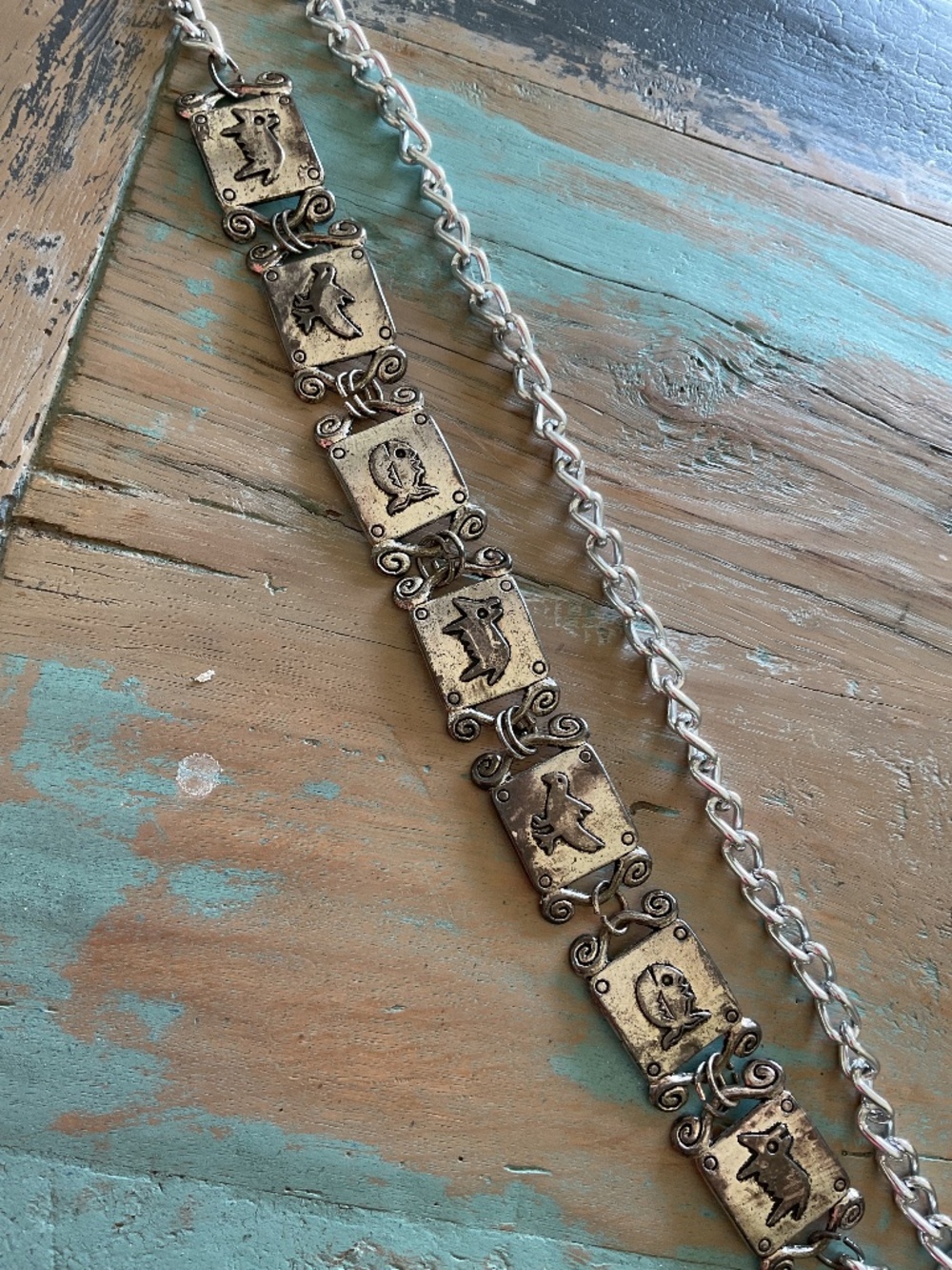 Silver swag belt